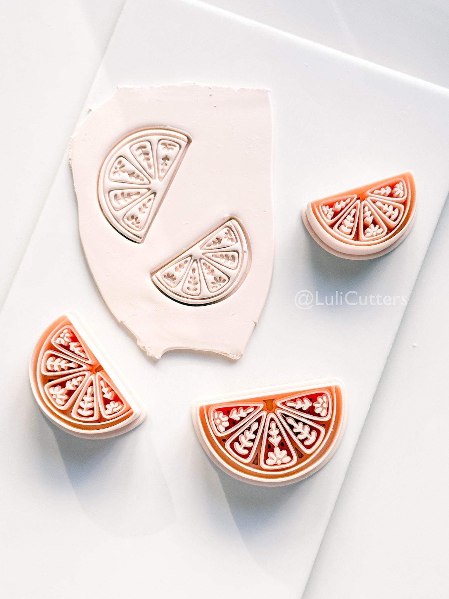 Botanical Citrus Slice Cutter | Fruit Shape Tool for Polymer Clay