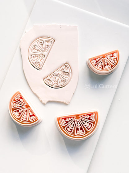 Botanical Citrus Slice Cutter | Fruit Shape Tool for Polymer Clay