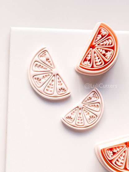 Botanical Citrus Slice Cutter | Fruit Shape Tool for Polymer Clay