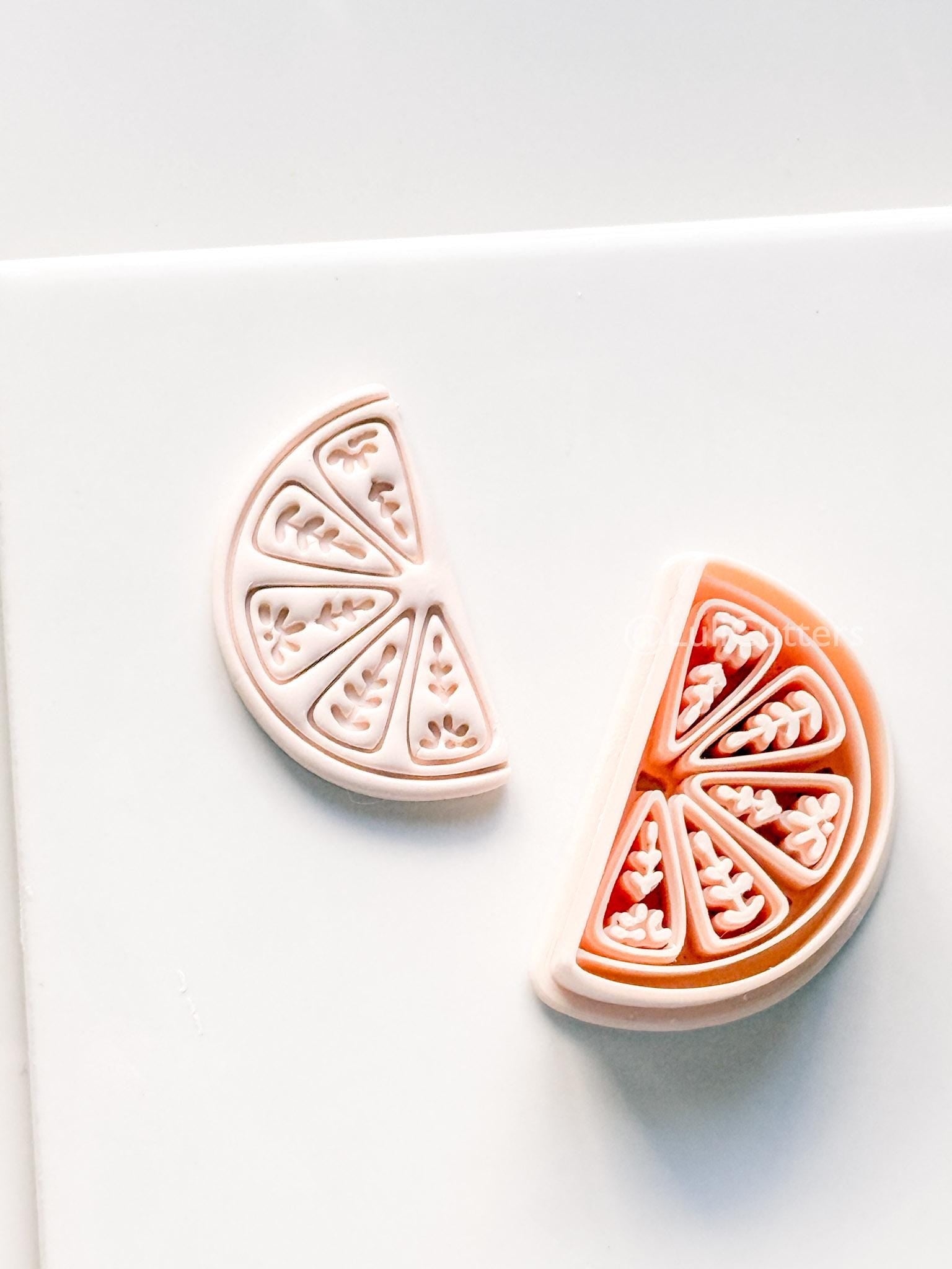 Botanical Citrus Slice Cutter | Fruit Shape Tool for Polymer Clay