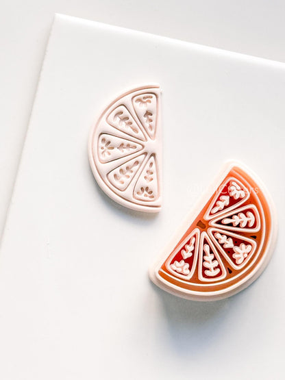 Botanical Citrus Slice Cutter | Fruit Shape Tool for Polymer Clay