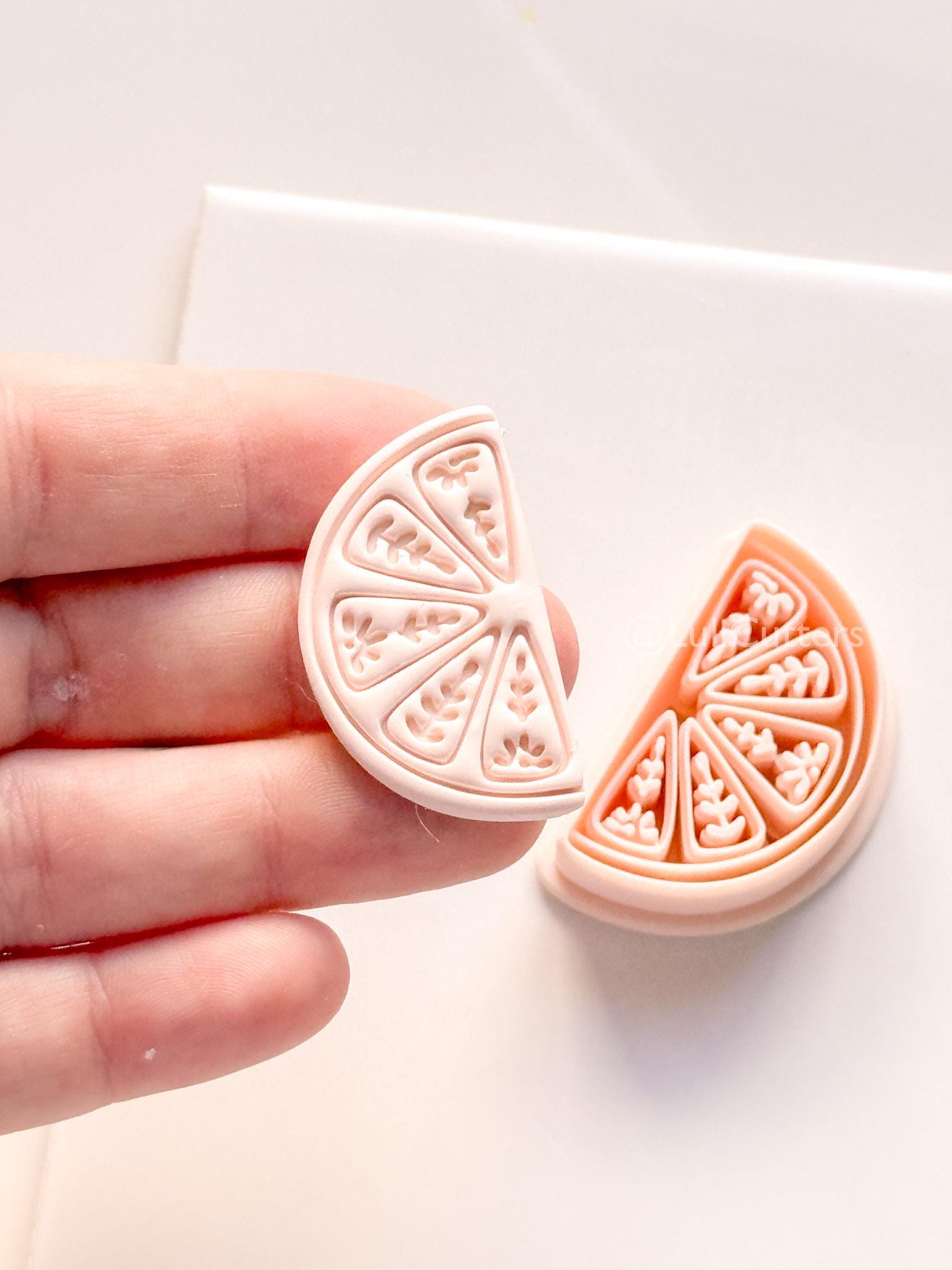 Botanical Citrus Slice Cutter | Fruit Shape Tool for Polymer Clay