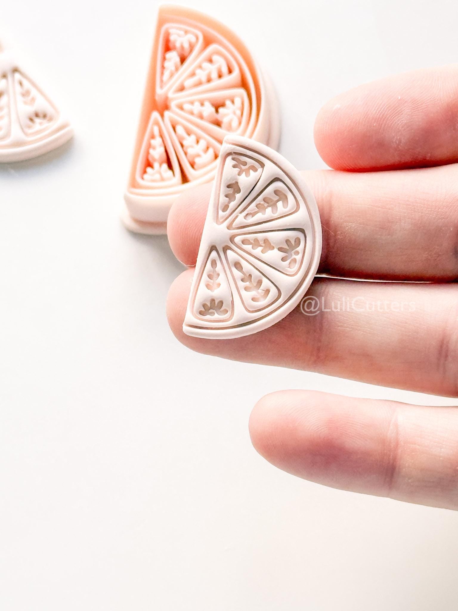 Botanical Citrus Slice Cutter | Fruit Shape Tool for Polymer Clay
