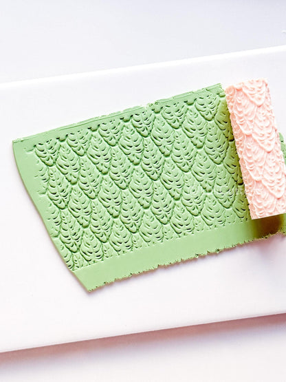 Monstera Leaf Texture Roller: Botanical Pattern for Polymer Clay