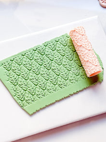 Monstera Leaf Texture Roller: Botanical Pattern for Polymer Clay