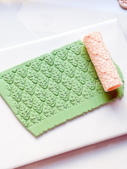 Monstera Leaf Texture Roller: Botanical Pattern for Polymer Clay