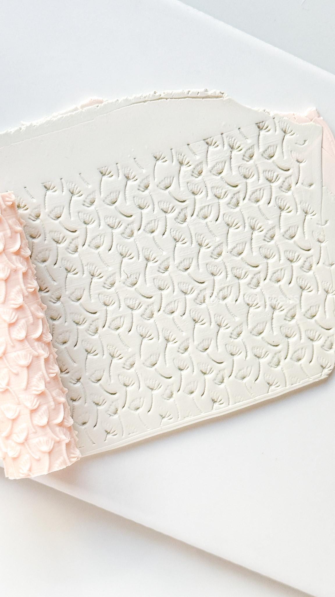 Dandelion Texture Roller: Botanical Pattern for Polymer Clay