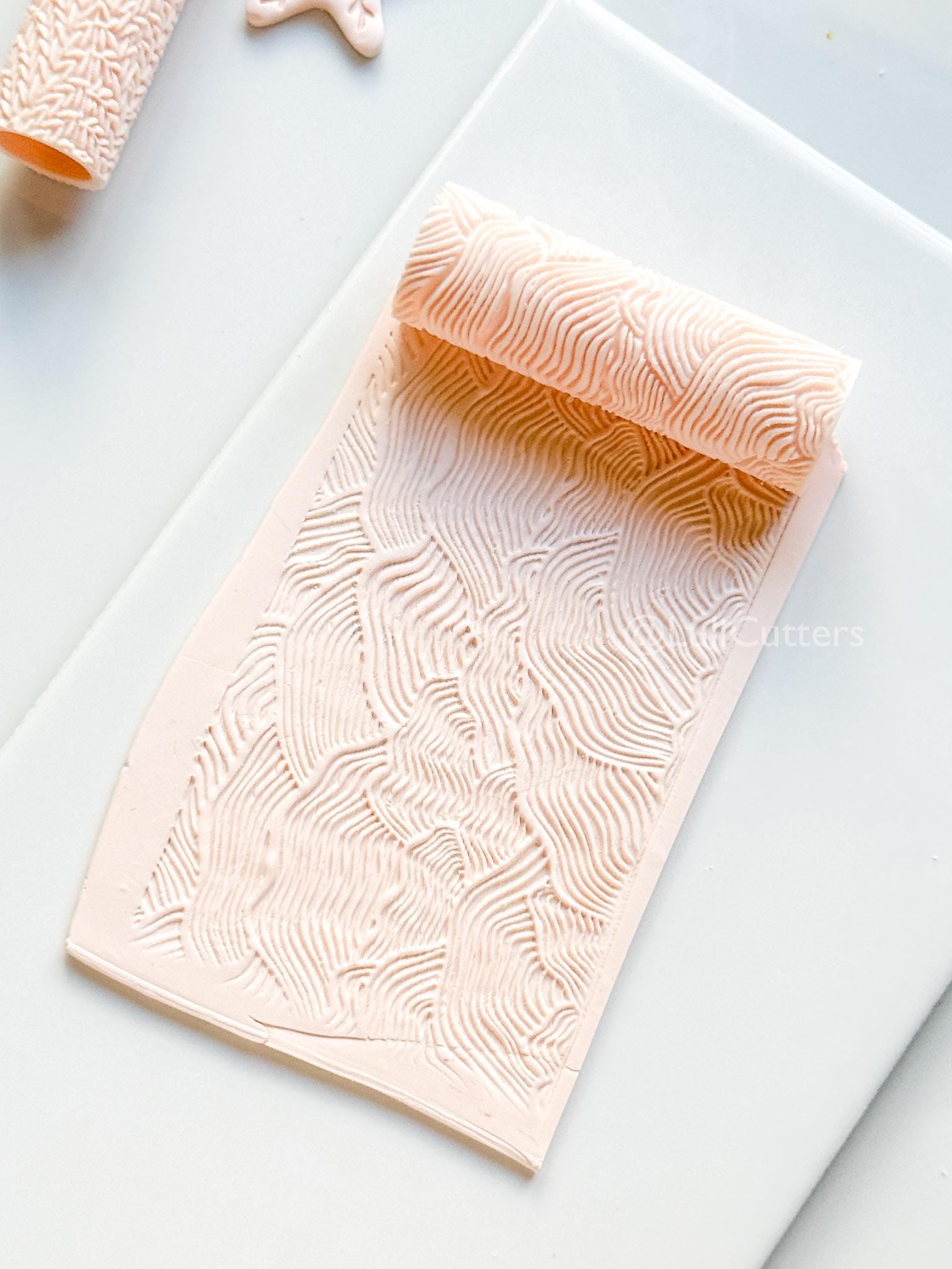 Organic Lines Texture Roller: Pattern for Polymer Clay