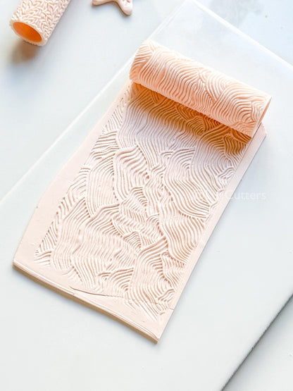 Organic Lines Texture Roller: Pattern for Polymer Clay