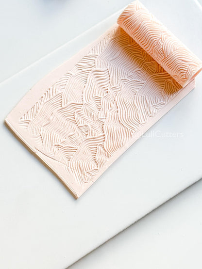 Organic Lines Texture Roller: Pattern for Polymer Clay