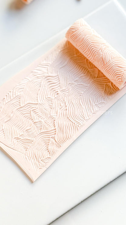 Organic Lines Texture Roller: Pattern for Polymer Clay