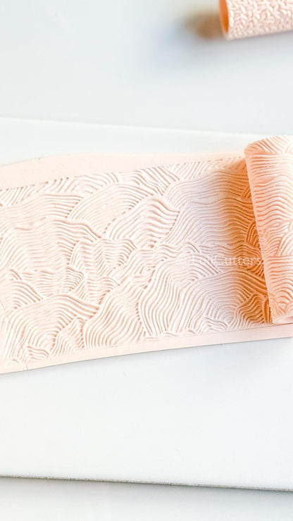 Organic Lines Texture Roller: Pattern for Polymer Clay