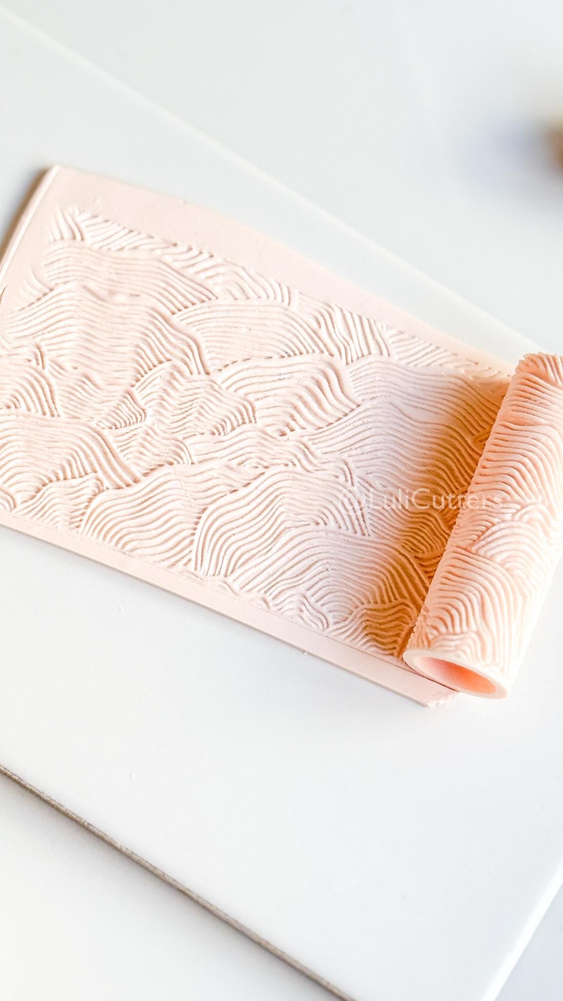 Organic Lines Texture Roller: Pattern for Polymer Clay