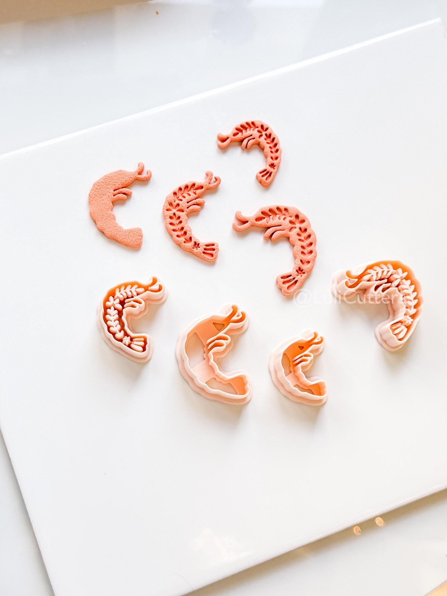 Bloom Shrimp Clay Cutter | Floral Prawn Earring Cutter