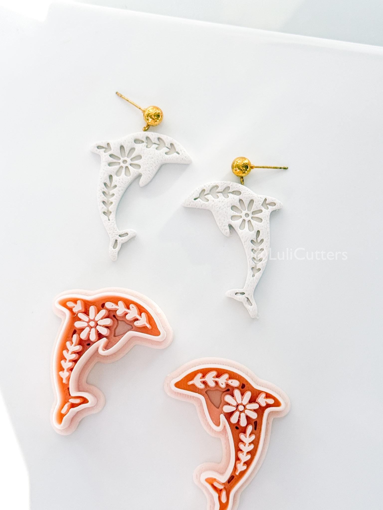 Tiley Dolphin Polymer Clay Cutter | Floral Earring Jewelry Making Tool