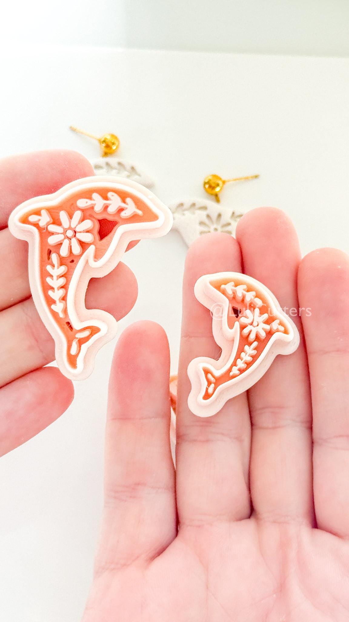 Tiley Dolphin Polymer Clay Cutter | Floral Earring Jewelry Making Tool