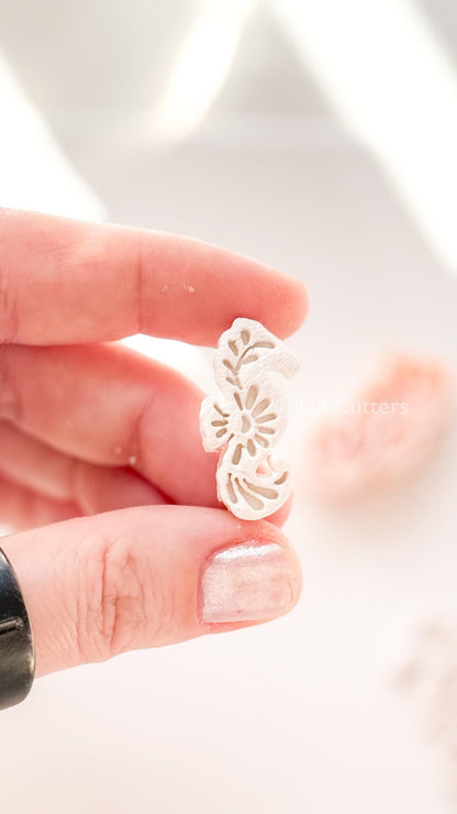 Mavi Seahorse Cutter | Floral Polymer Clay Cutter for Earring Making