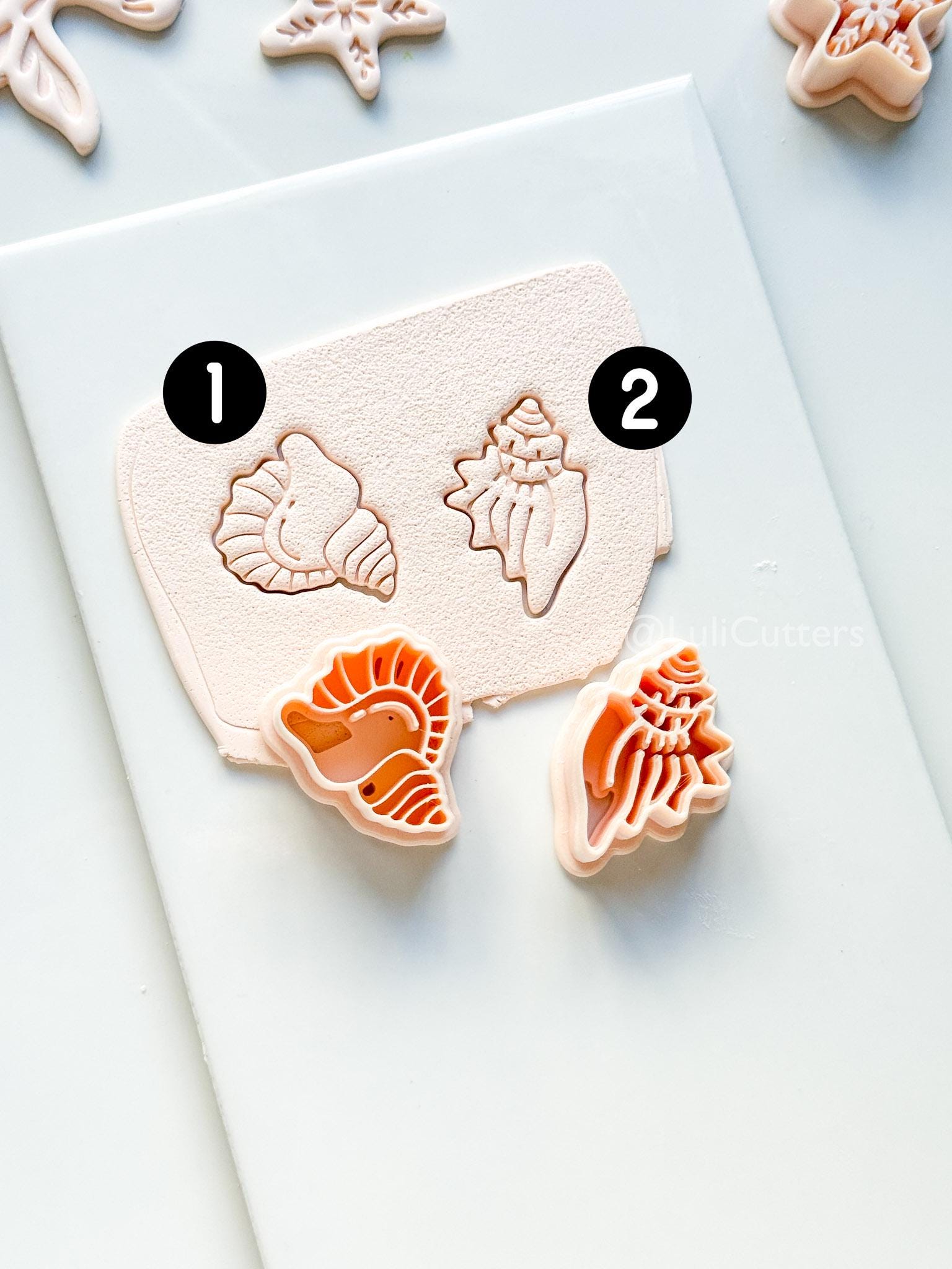 Sea-esta Cutter Set | Conch Shell Shape Tool for Polymer Clay
