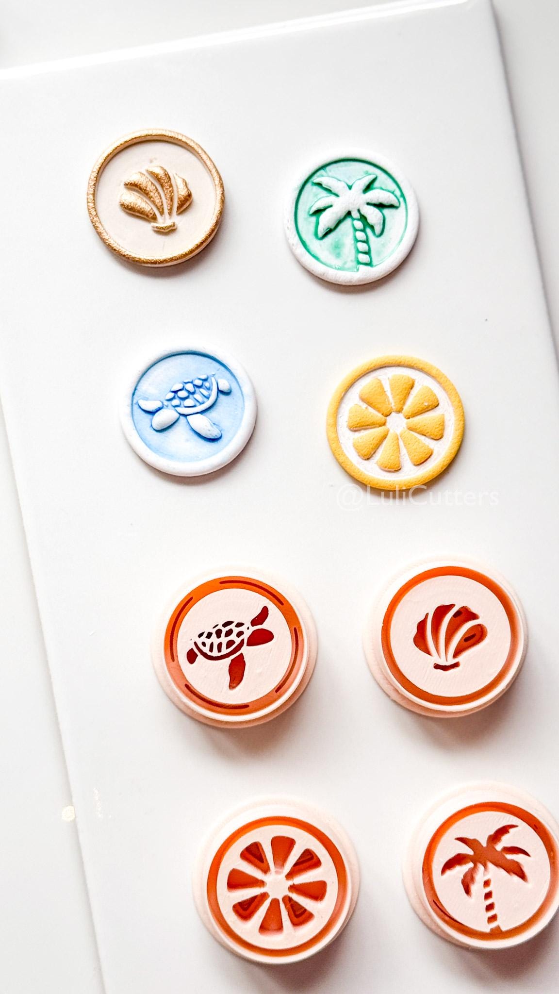 Impress Summer Clay Cutters | Lemon, Palm, Turtle, Sea Shell