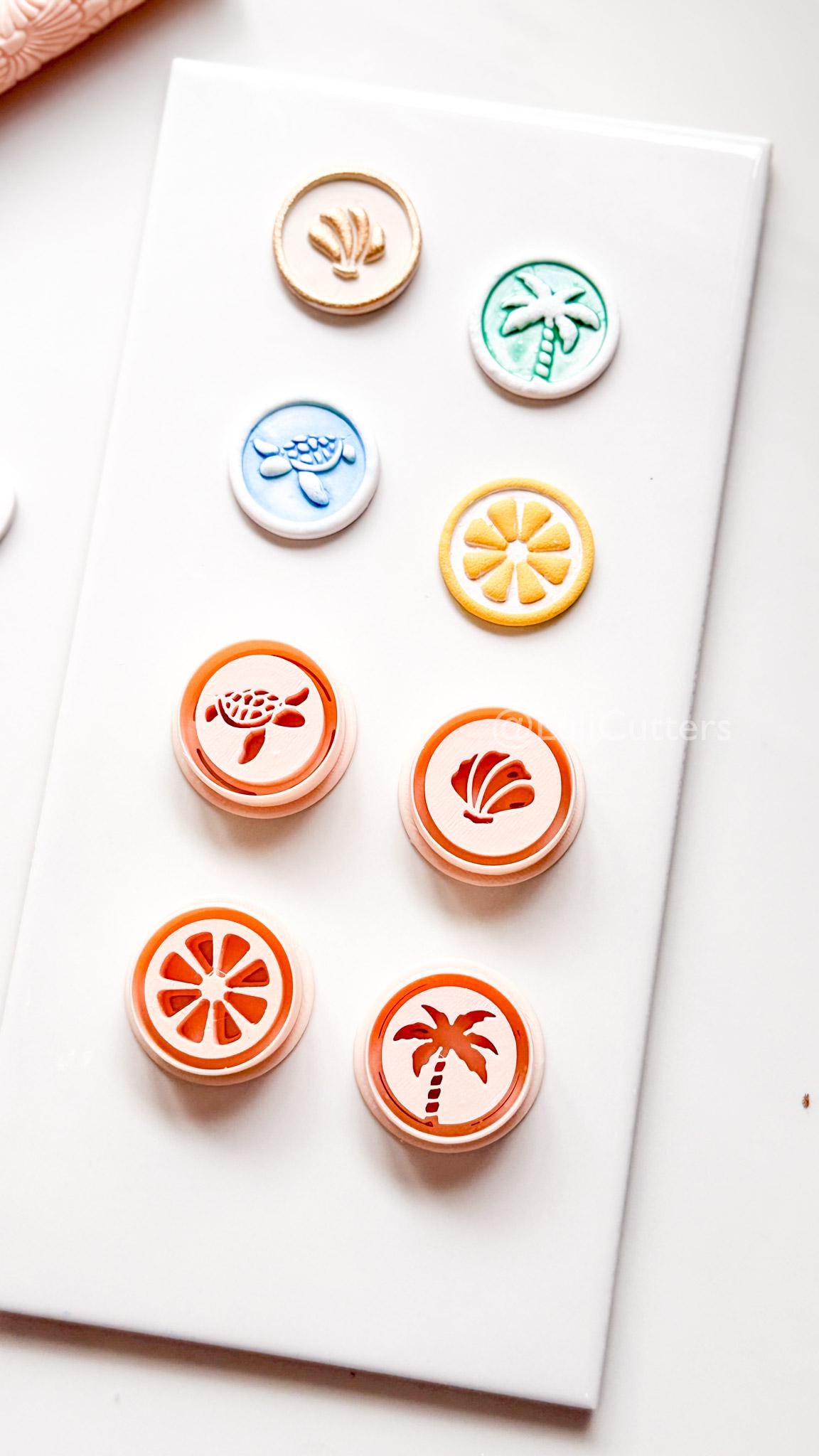 Impress Summer Clay Cutters | Lemon, Palm, Turtle, Sea Shell