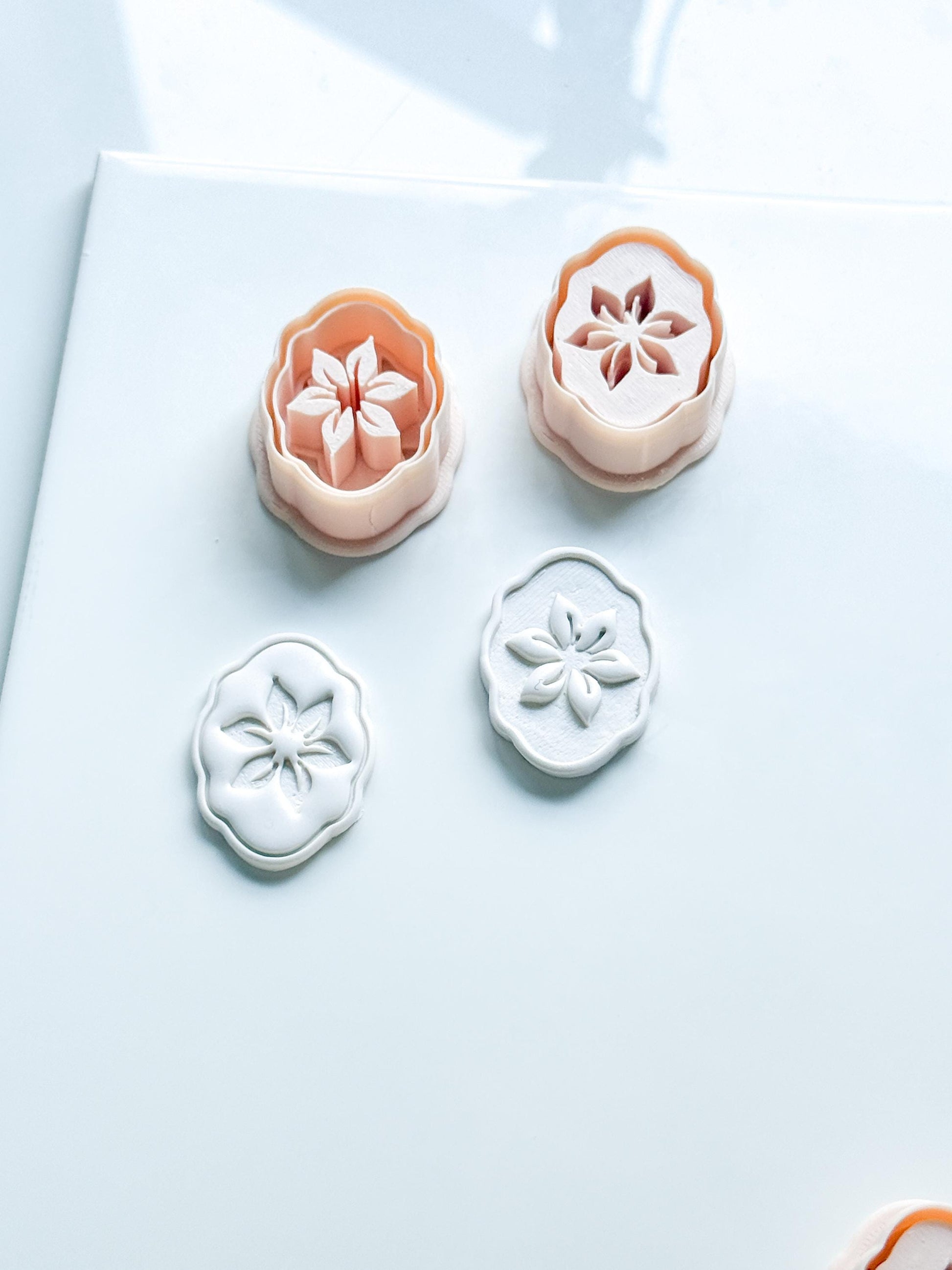 Mimi Pétale Cutters | Floral Deboss & Emboss Earring Shapes for Polymer Clay