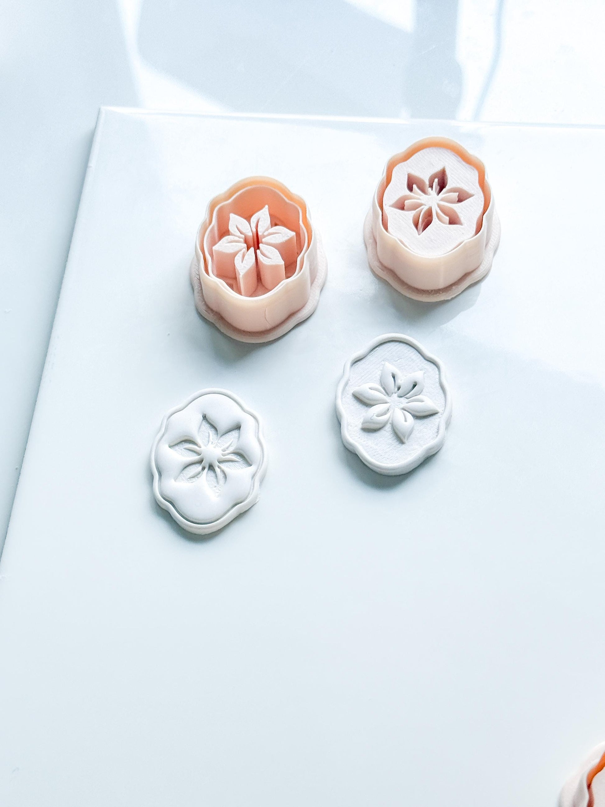 Mimi Pétale Cutters | Floral Deboss & Emboss Earring Shapes for Polymer Clay