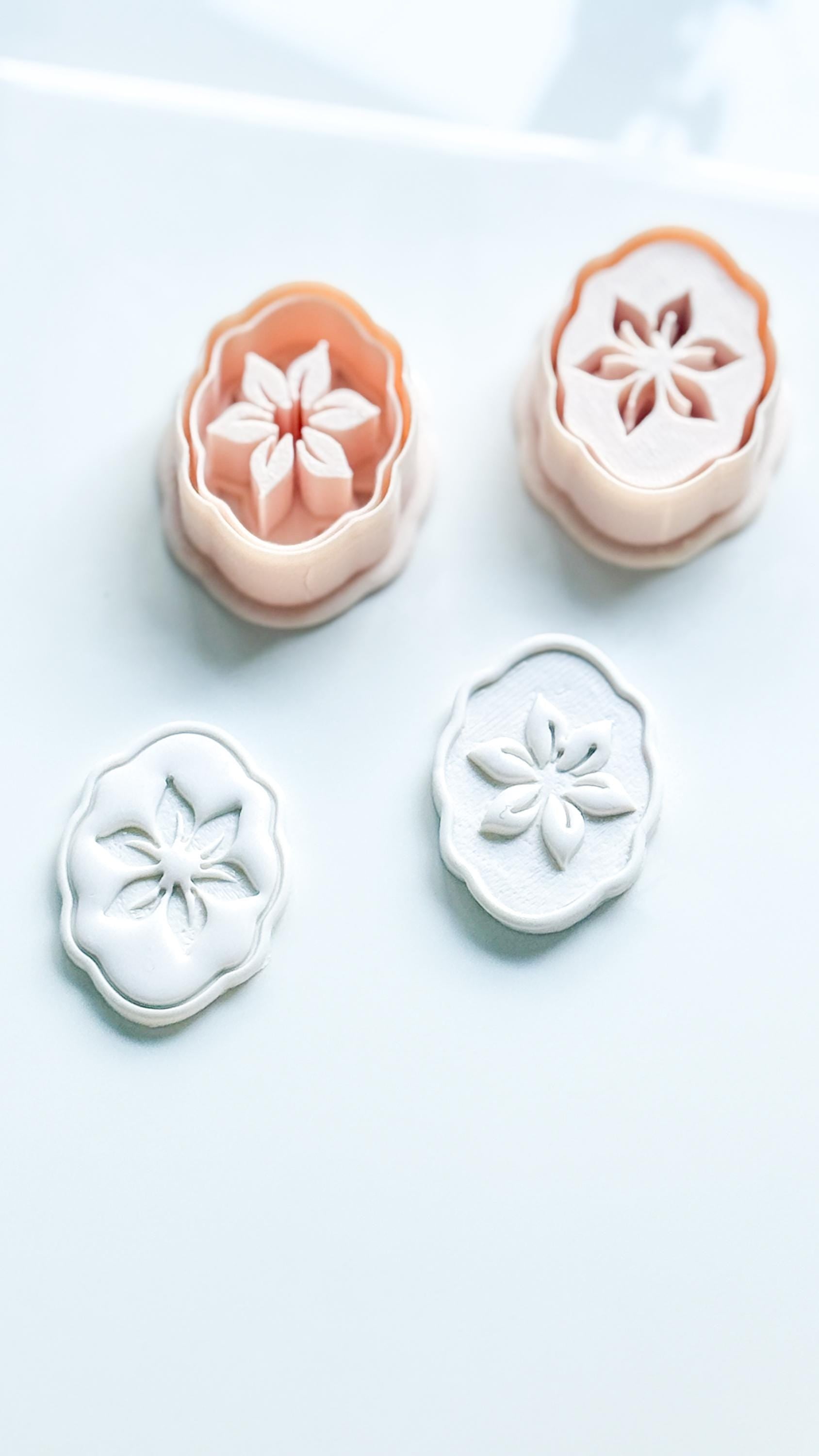 Mimi Pétale Cutters | Floral Deboss & Emboss Earring Shapes for Polymer Clay