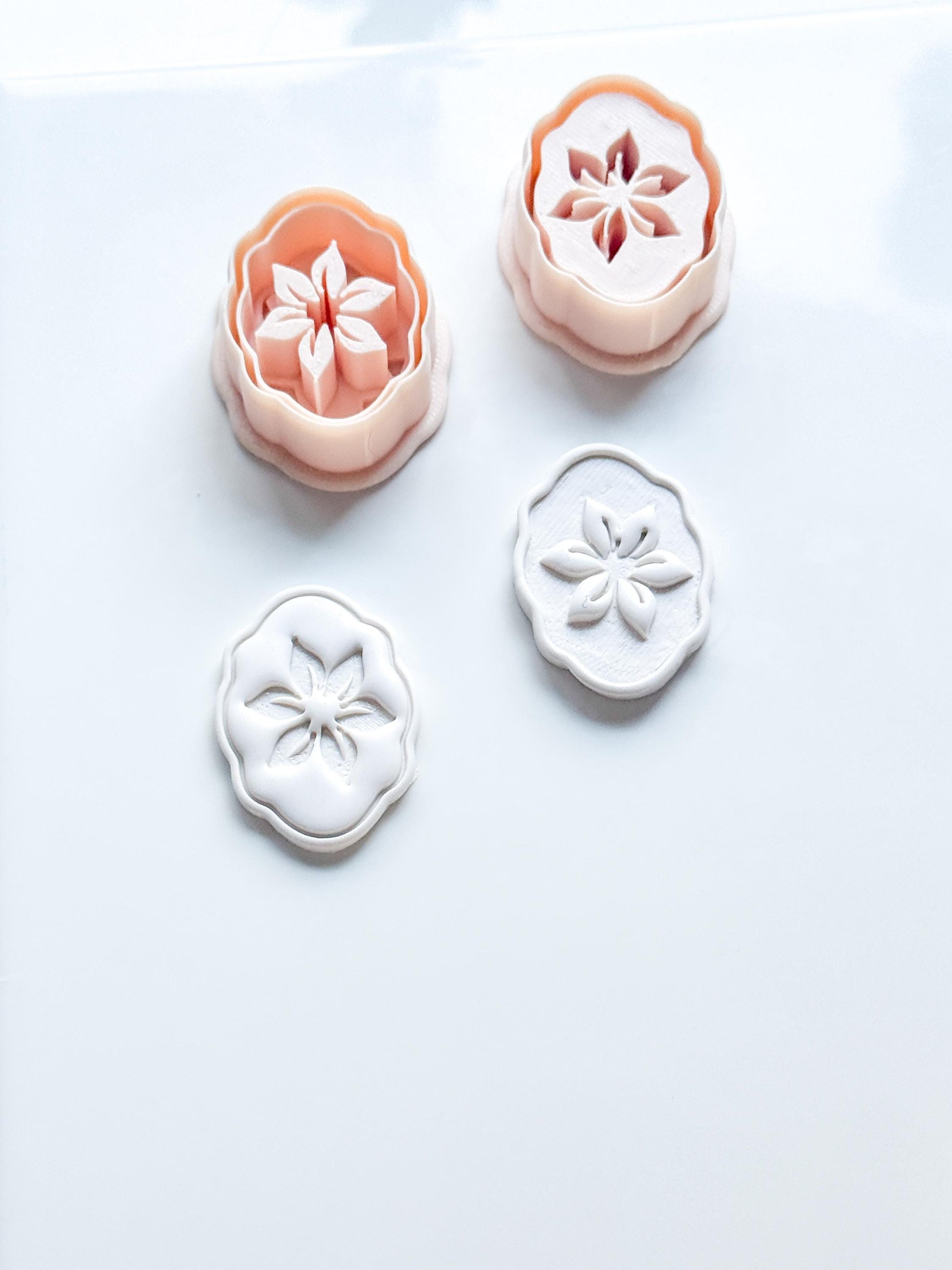Mimi Pétale Cutters | Floral Deboss & Emboss Earring Shapes for Polymer Clay