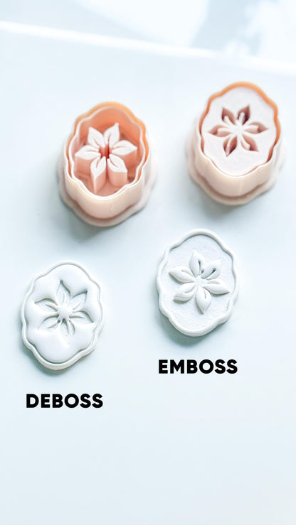 Mimi Pétale Cutters | Floral Deboss & Emboss Earring Shapes for Polymer Clay