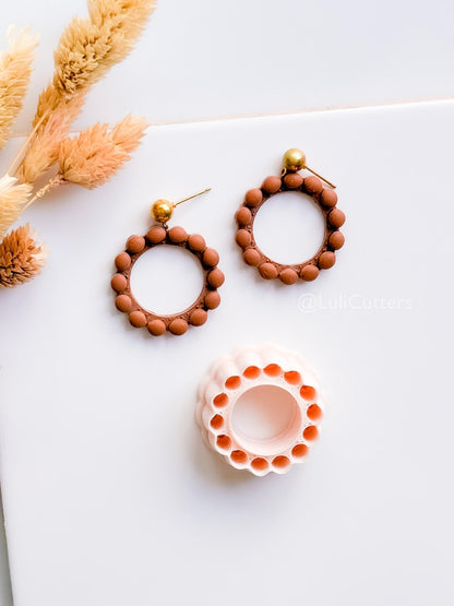 Bead Frame Circle Cutter : Beaded Look Clay Cutter