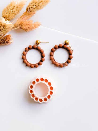 Bead Frame Circle Cutter : Beaded Look Clay Cutter