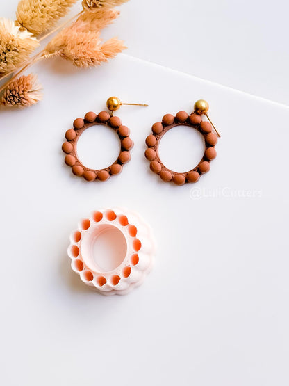 Bead Frame Circle Cutter : Beaded Look Clay Cutter