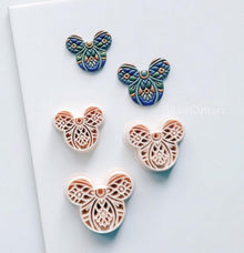 Ornamental Mouse Head Cutter | Mandala Earring Tool for Polymer Clay