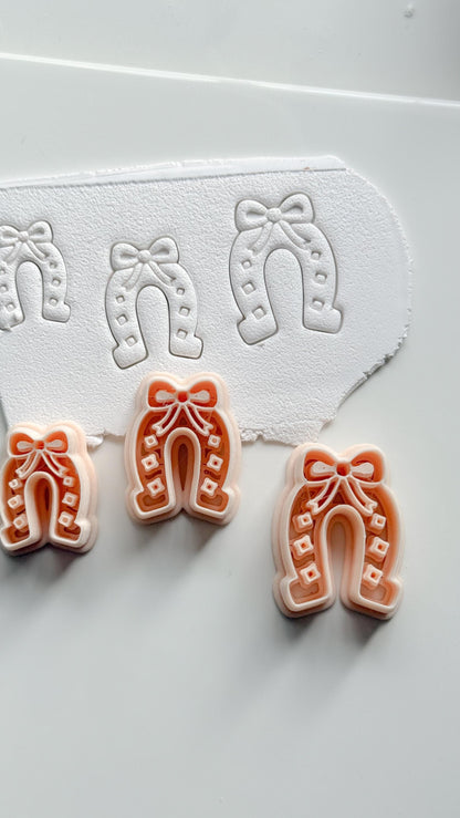 Lucky Bow Horseshoe Cutter | Western Arch Earring Shape for Polymer Clay