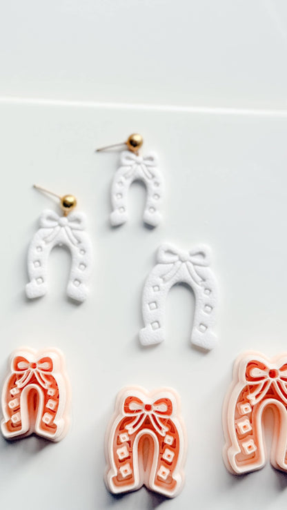 Lucky Bow Horseshoe Cutter | Western Arch Earring Shape for Polymer Clay