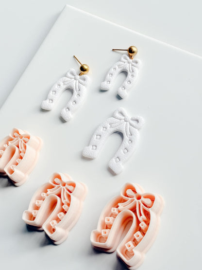 Lucky Bow Horseshoe Cutter | Western Arch Earring Shape for Polymer Clay