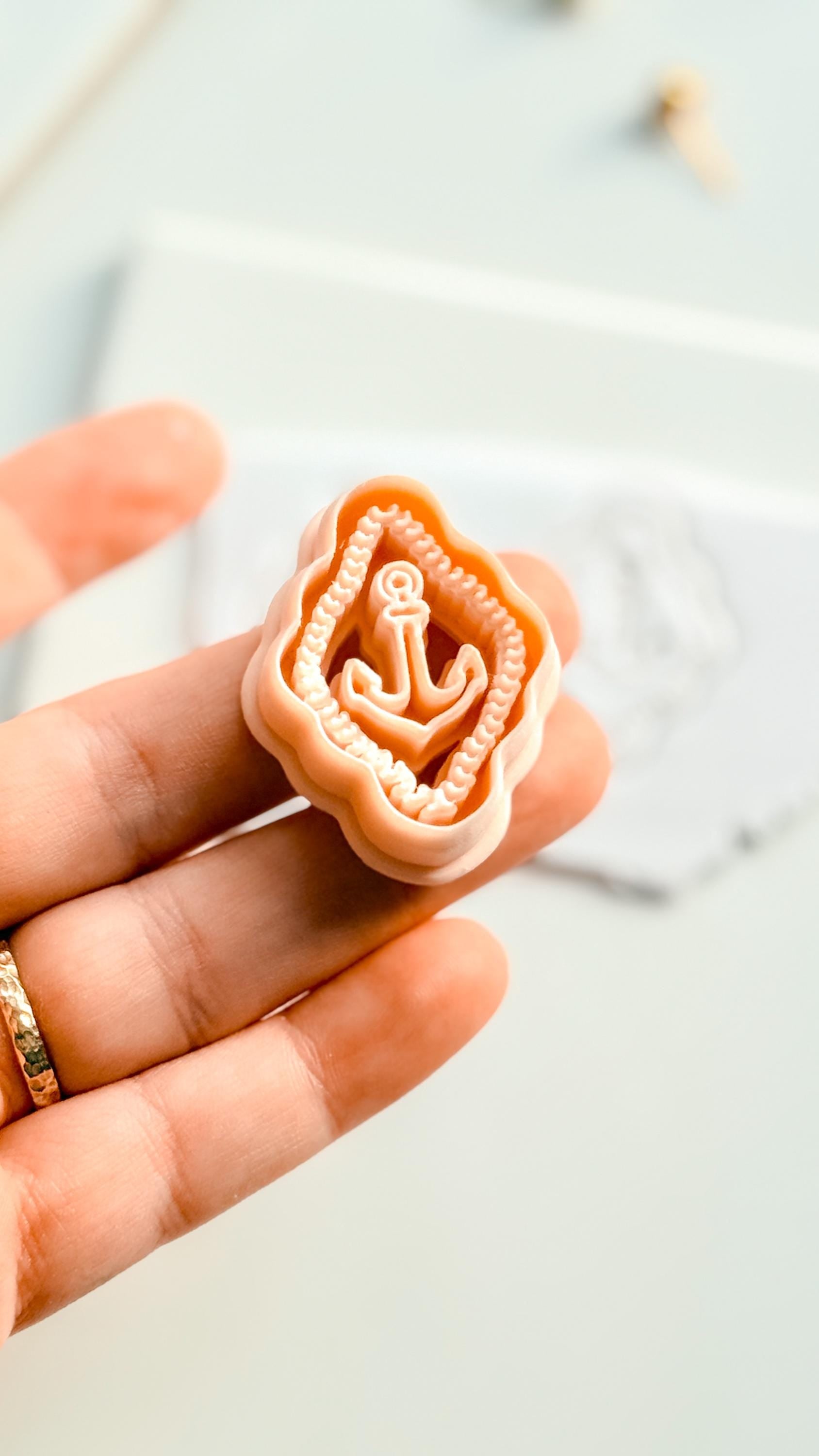 Mimi Marine Anchor Cutter | Nautical Earring Polymer Clay Tool