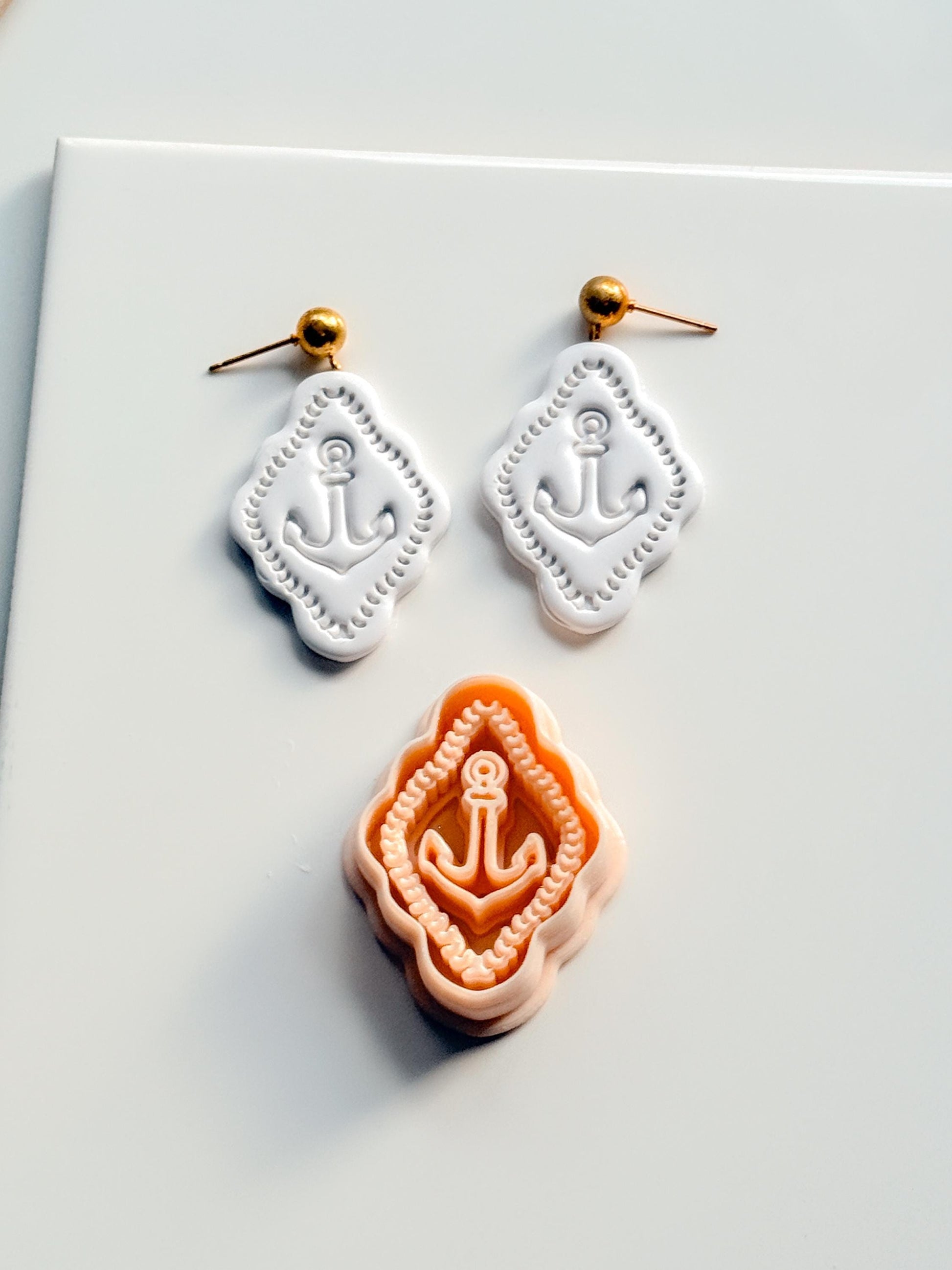 Mimi Marine Anchor Cutter | Nautical Earring Polymer Clay Tool