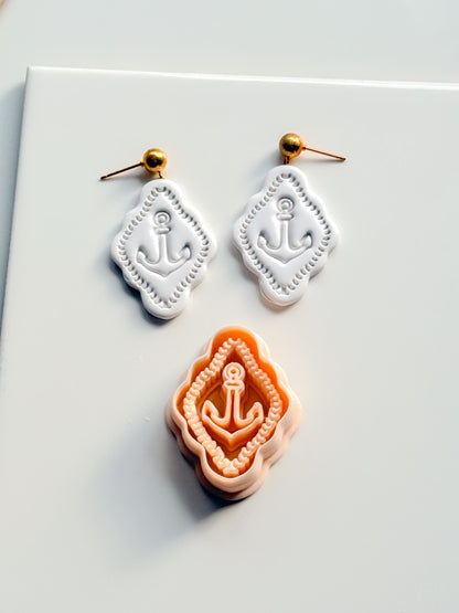 Mimi Marine Anchor Cutter | Nautical Earring Polymer Clay Tool