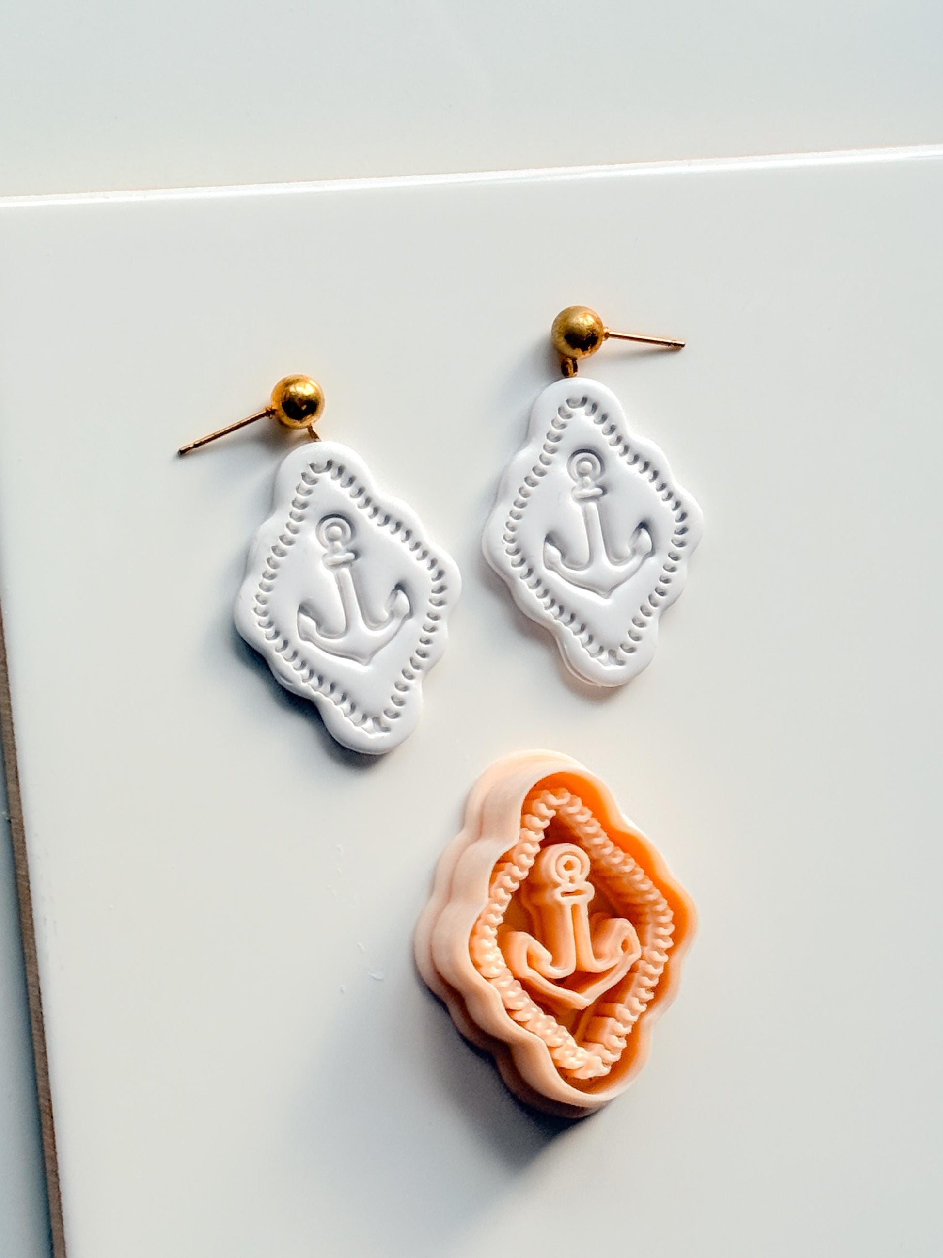 Mimi Marine Anchor Cutter | Nautical Earring Polymer Clay Tool