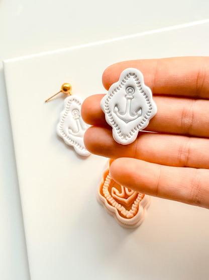 Mimi Marine Anchor Cutter | Nautical Earring Polymer Clay Tool