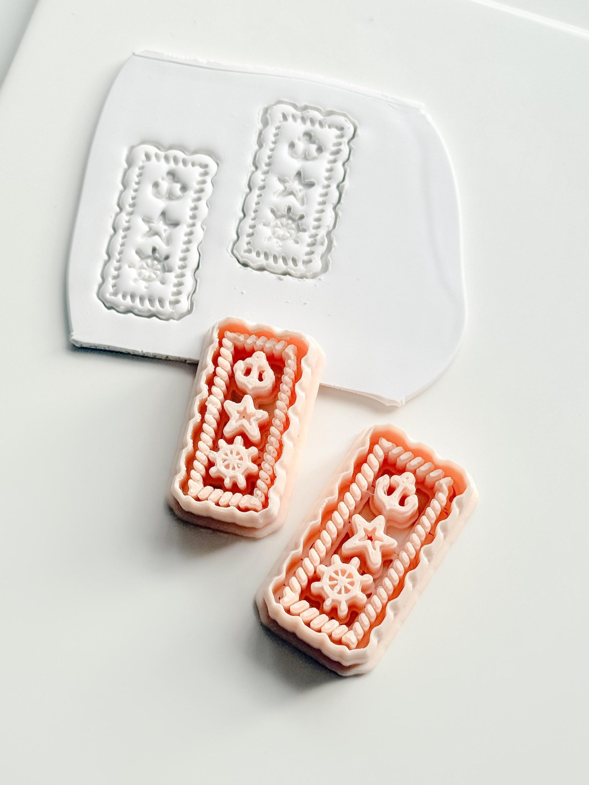 Timbre de Marine Earring Cutter | Nautical Postage Shape for Polymer Clay