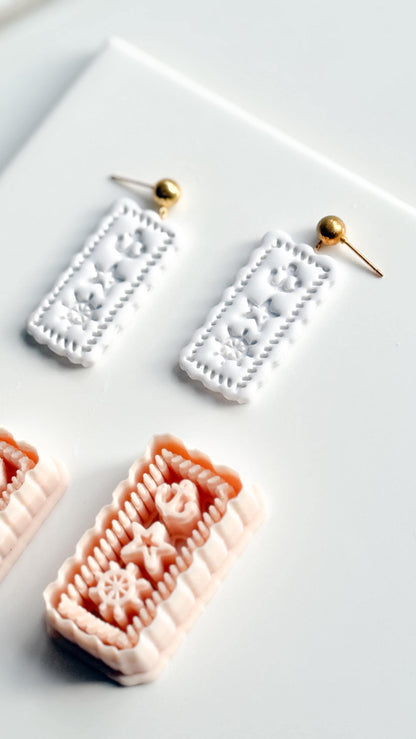 Timbre de Marine Earring Cutter | Nautical Postage Shape for Polymer Clay