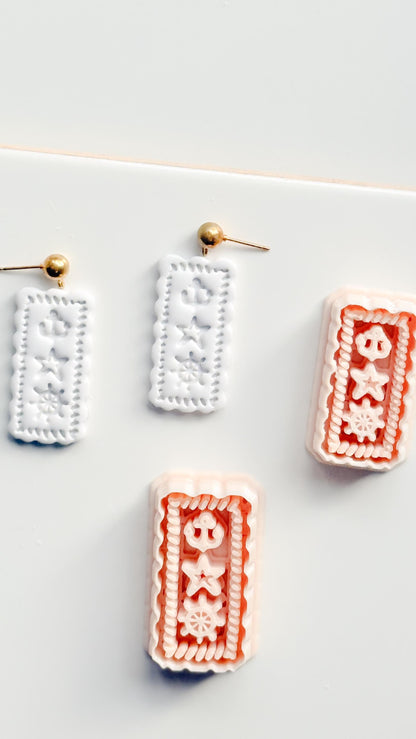 Timbre de Marine Earring Cutter | Nautical Postage Shape for Polymer Clay