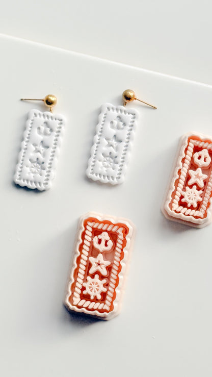 Timbre de Marine Earring Cutter | Nautical Postage Shape for Polymer Clay