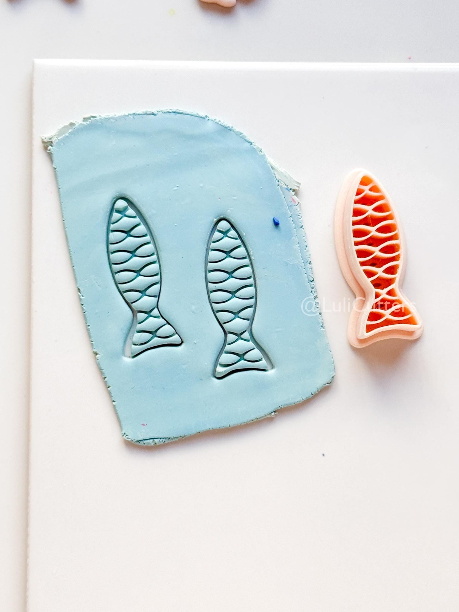 Wavy Fish Cutter | Fish Scale Shape Tool for Polymer Clay