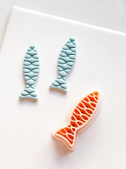 Wavy Fish Cutter | Fish Scale Shape Tool for Polymer Clay