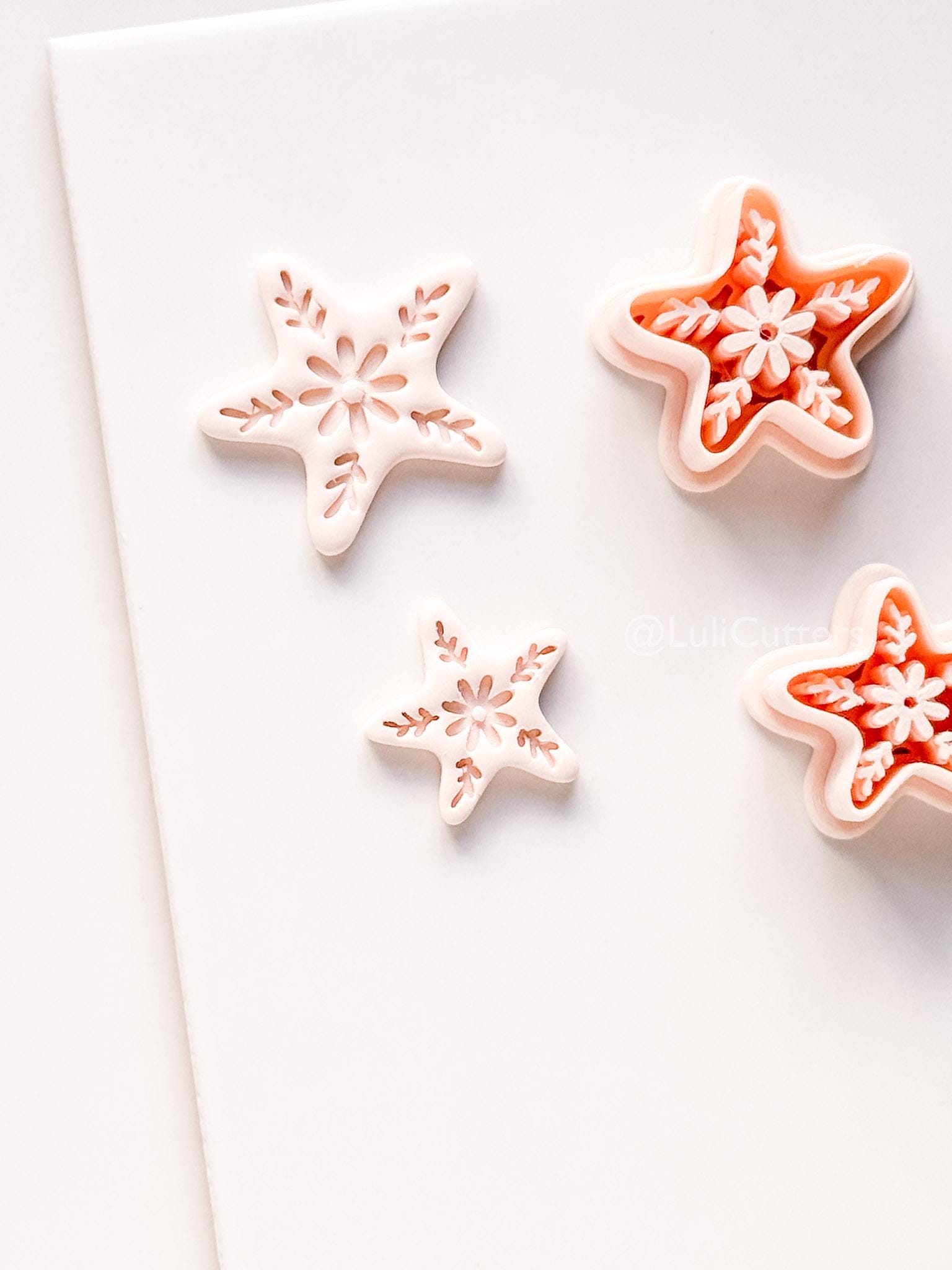 Star of the Show Cutter | Starfish Floral Shape Tool for Polymer Clay