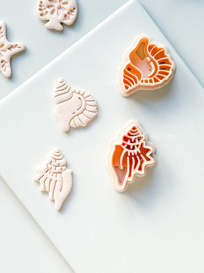 Sea-esta Cutter Set | Conch Shell Shape Tool for Polymer Clay