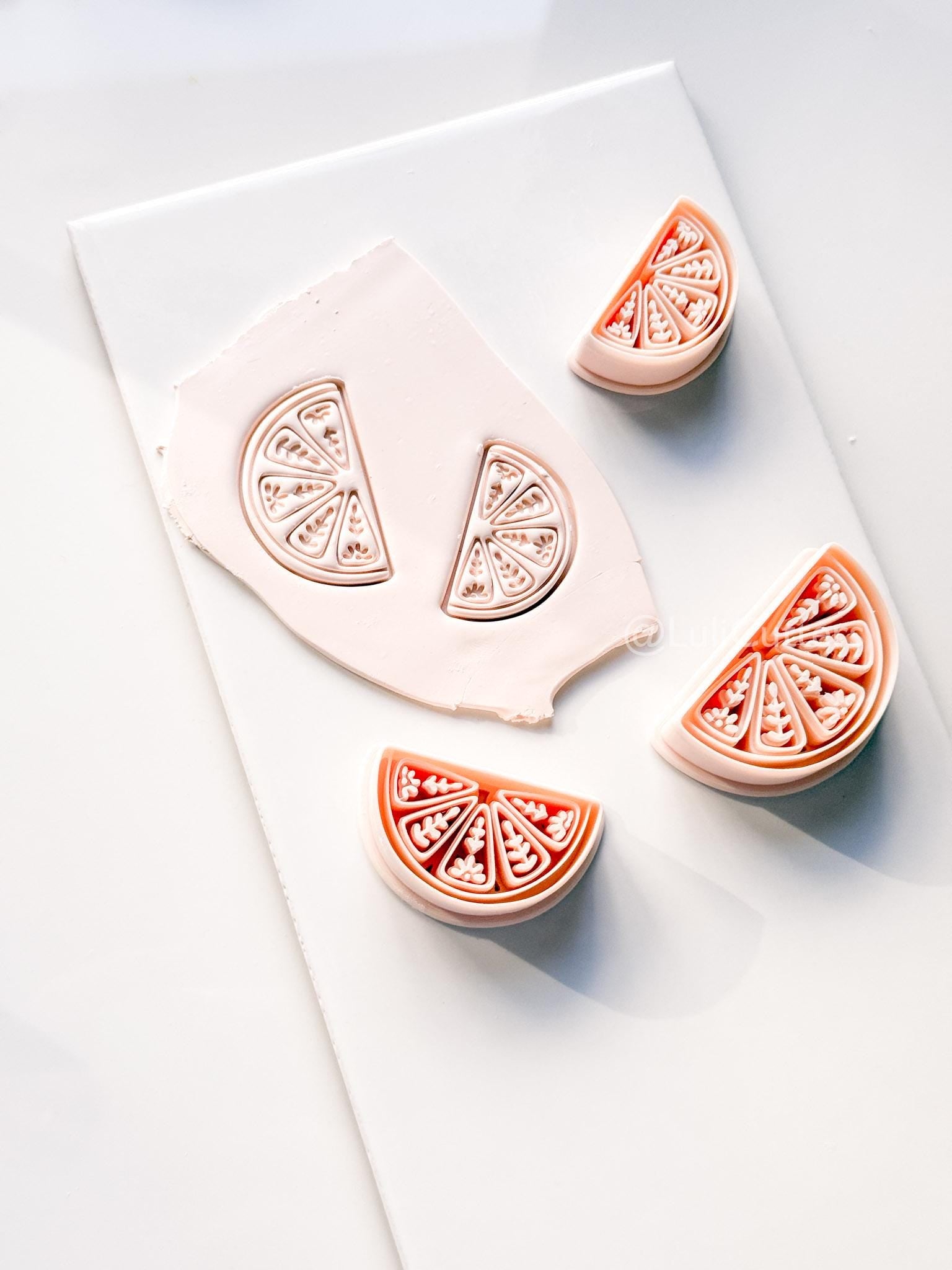 Botanical Citrus Slice Cutter | Fruit Shape Tool for Polymer Clay